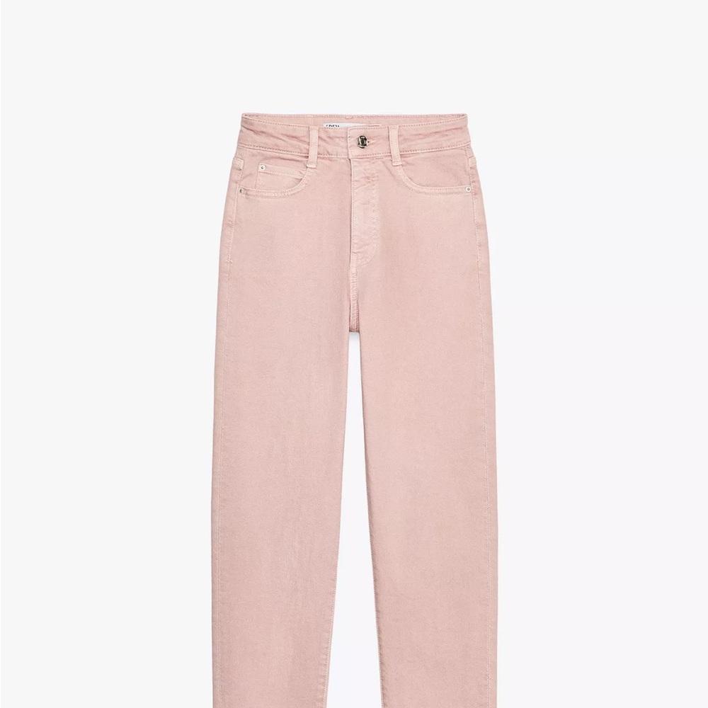 Zara Light Pink Straight Leg Jeans